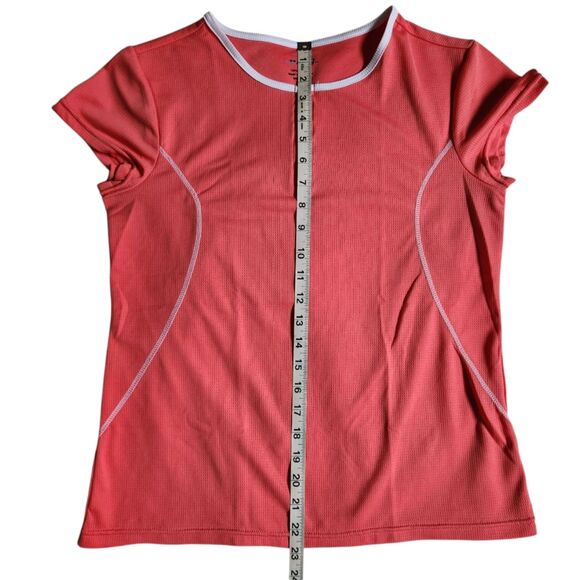 BCG Pink and White Short Sleeve Quarter Zip Athletic T Shirt sz M - Picture 8 of 11